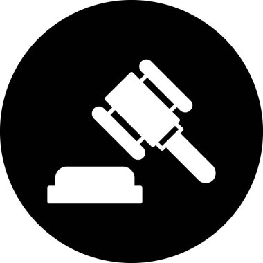 Adalet. Web simgesi basit illüstrasyon