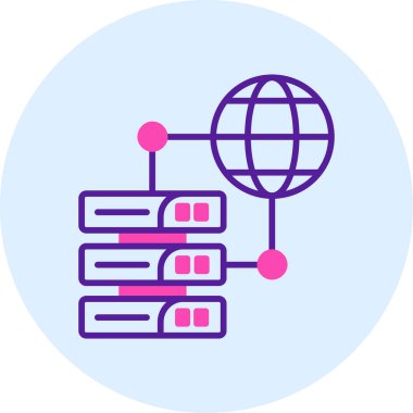 ağ web simgesi, basit vektör illüstrasyonu