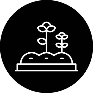 Bir bitki simgesinin vektör illüstrasyonu