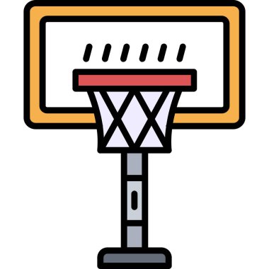 Basketbol ikonu vektör illüstrasyonu