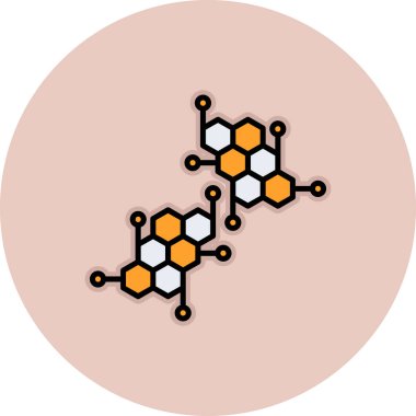 Molekül yapısı molekül vektör illüstrasyon grafik tasarımı