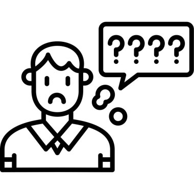 soru vektör çizgisi simgesi