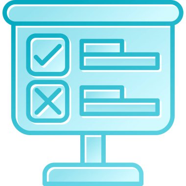 Kontrol listesi. Web simgesi basit illüstrasyon