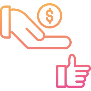 Dolar. Web simgesi basit illüstrasyon