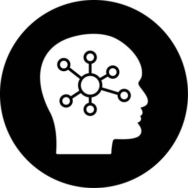 beyin ikonu vektör illüstrasyonu