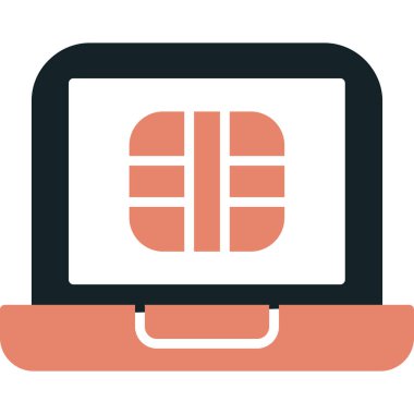 dizüstü bilgisayar simgesi, vektör illüstrasyonu