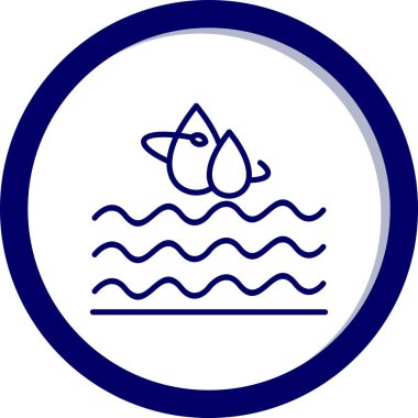 Bir yüzme havuzu simgesinin vektör çizimi