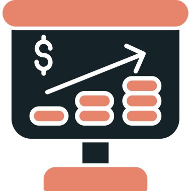 Dolar işareti. Web simgesi basit illüstrasyon