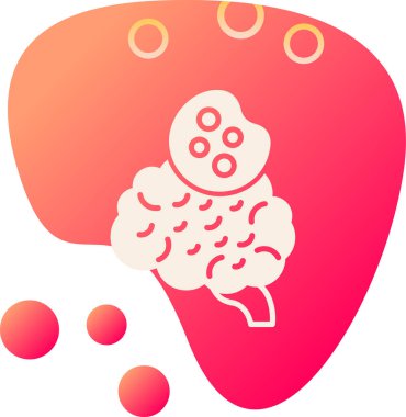 Beyin. Web simgesi basit illüstrasyon