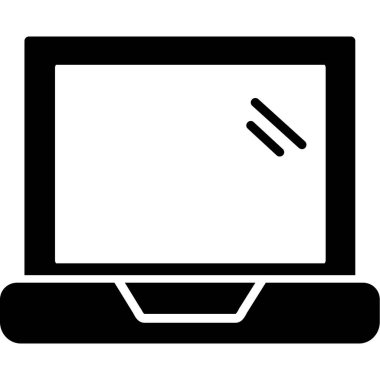 Dizüstü bilgisayar simgesi vektör çizimi