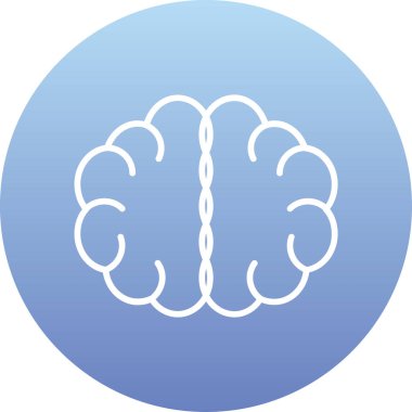 Moda Biçimli Beyin Simgesi İzole Arkaplan