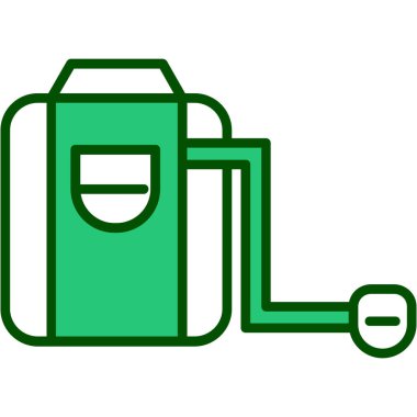 Sırt çantası simgesi. Web için sırt çantası vektör simgelerinin özet çizimi