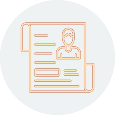 Belgesi olan bir adamın vektör illüstrasyonu