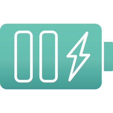 Batarya şarj simgesi, vektör illüstrasyonu