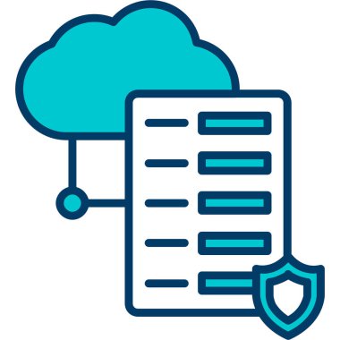 Bulut Hesaplama. Web simgesi basit illüstrasyon