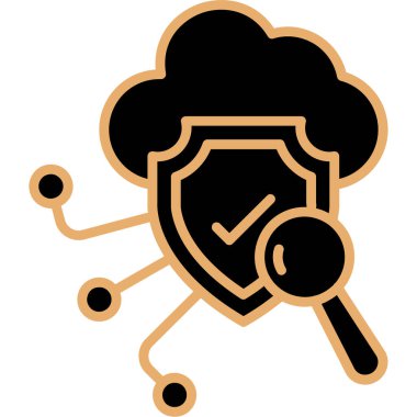 Siber güvenlik kalkanı. Basit tasarım