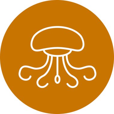 Mantar ikonu. Web için mantar vektör simgelerinin basit çizimi