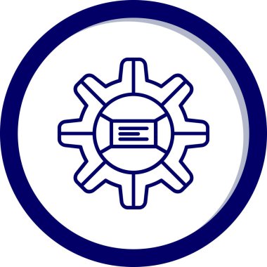 dişli simgesi vektör illüstrasyonu