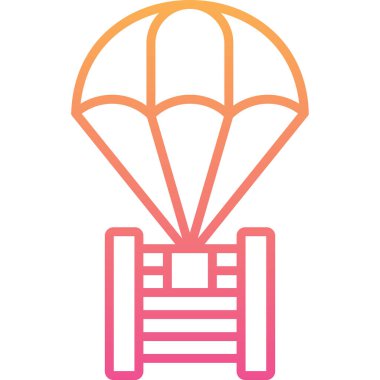 Hava balonu vektör simgesi. Taslak biçimli düz simge sembolü. pembe renk, beyaz arkaplan.