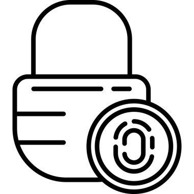 Internet güvenlik simgesi, vektör çizim