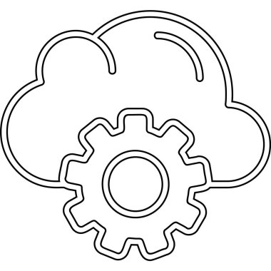 Bulut hesaplama simgesi. vektör illüstrasyonunun özet tasarımı