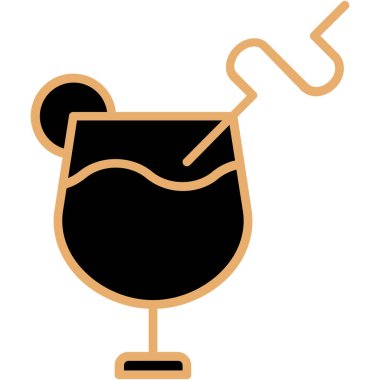 alkollü içecek ikonu - taslak biçiminde