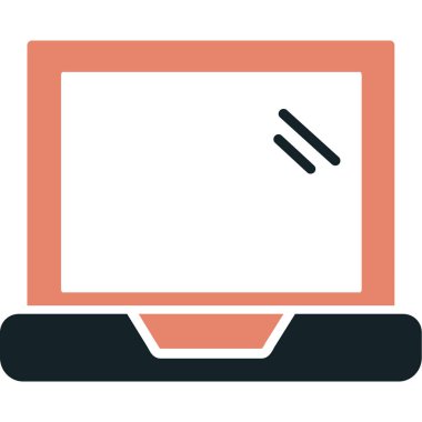 Ekran simgesi olan dizüstü bilgisayar. vektör illüstrasyonu