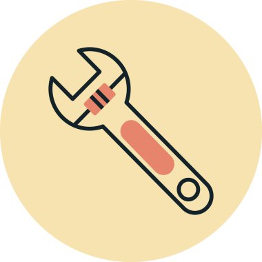 İngiliz anahtarı vektör simgesi modern basit vektör çizimi