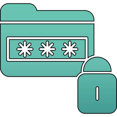 Güvenli kilit simgesi, basit biçim