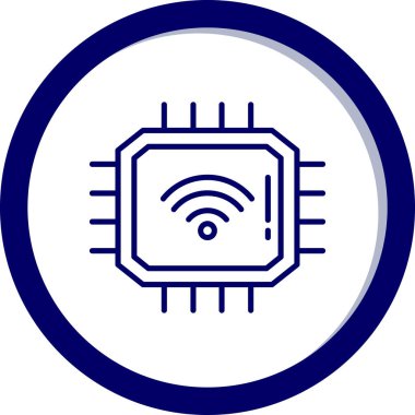 Kablosuz. Web simgesi basit illüstrasyon