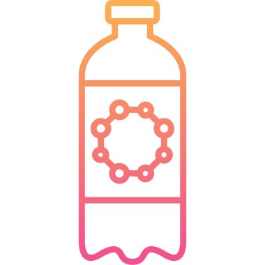 Bir şişe şarabın vektör çizimi