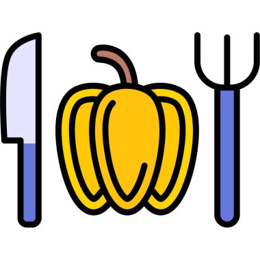 Bir karikatür yemeğinin vektör çizimi