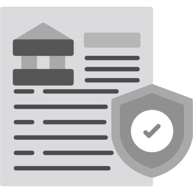 beyaz arkaplanda izole edilmiş trend düz biçimli sözleşme simgesi.