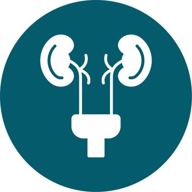 Böbrek. Web simgesi basit tasarım