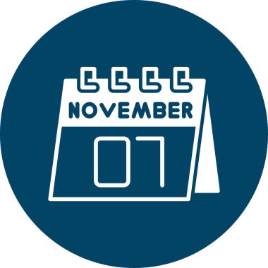 Kasım takvim simgesi, vektör tasarımı