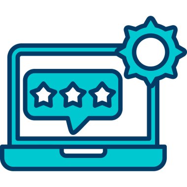 reyting vektörü ince çizgi simgesi