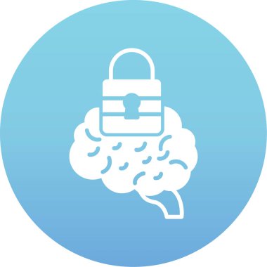 beyin ikonu vektör illüstrasyonu