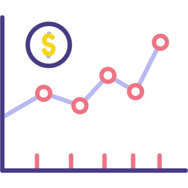 Dolar. Web simgesi basit illüstrasyon