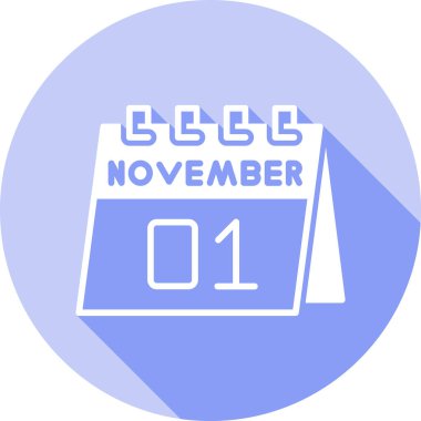 8 Kasım takvim simgesi arkaplanda tek bir günlük takvim üzerinde