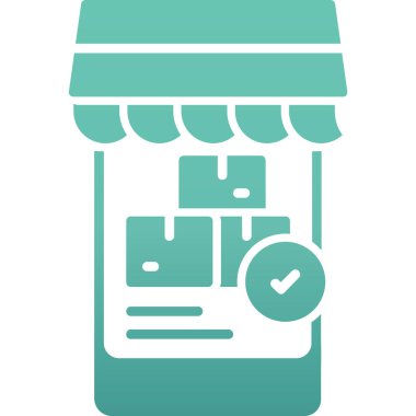 alışveriş simgesi vektör illüstrasyonu