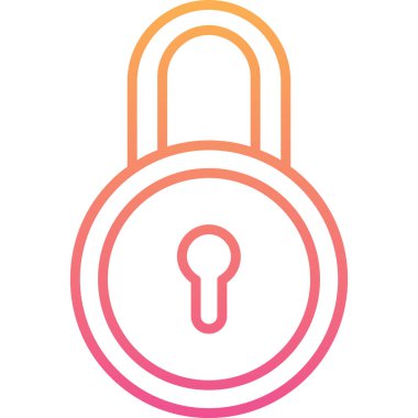 asma kilit ikon vektör çizimi