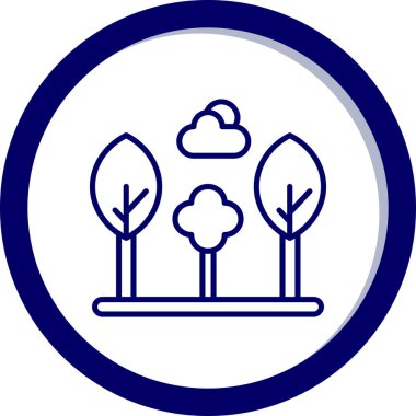 Ağaçlar. Web simgesi basit tasarım