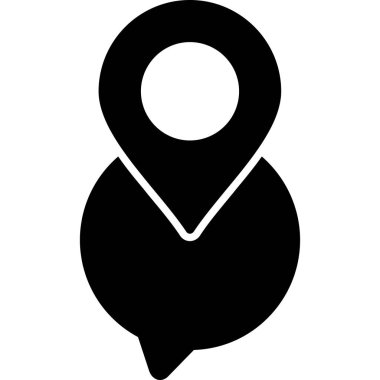 harita pin ikonu vektör illüstrasyonu