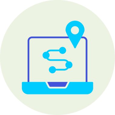 Harita iğnesi. Web simgesi basit illüstrasyon