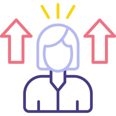 Yıldızlı bir kadının vektör çizimi