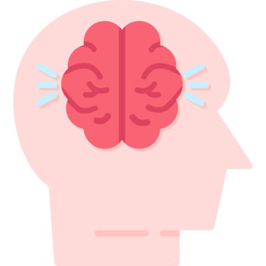 beyin ikonu vektör illüstrasyonu