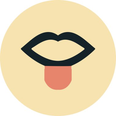 ağız ağı simgesi, vektör illüstrasyonu