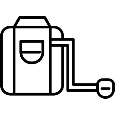 Sırt çantası. Web simgesi basit illüstrasyon