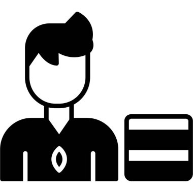 İş adamı simgesi vektör illüstrasyonu