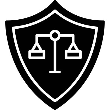 Hukuk ve adalet simgesi. vektör illüstrasyonu